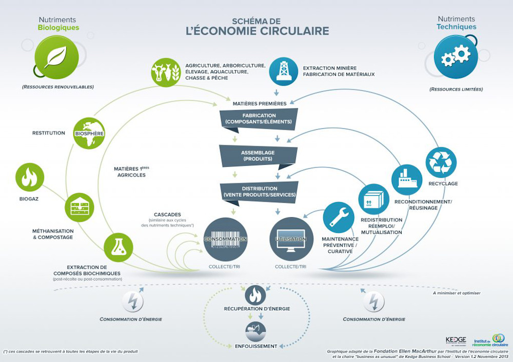 Les boucles de valeur de l'économie circulaire